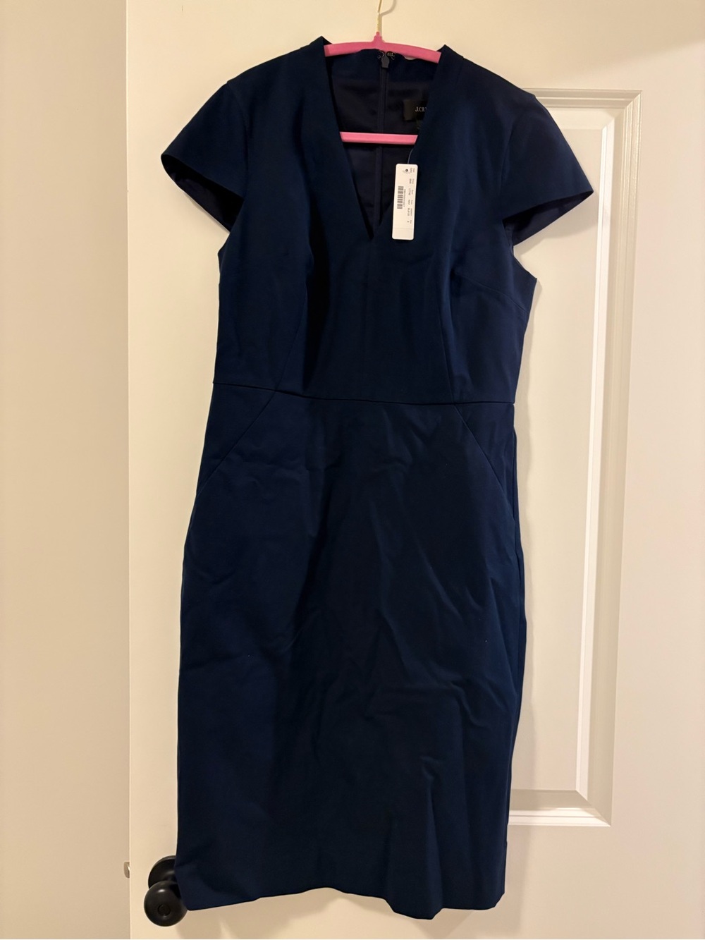 Women’s J CREW Navy V-Neck Sheath Dress
